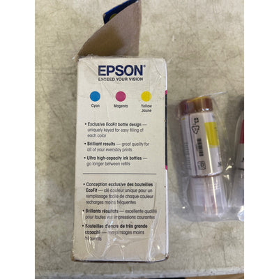 Epson - EcoTank 522 3-Pack Ink Bottles - Cyan/Magenta/Yellow - SEALED