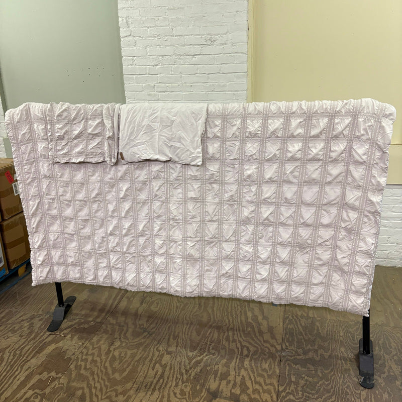 Koolaburra by UGG Full Comforter Set w 2 Pillow Shams, Square Pattern, Beige