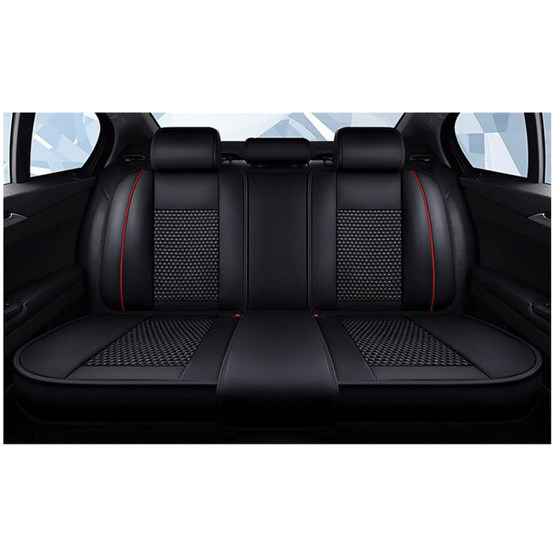 Car Seat Cover for Toyota FJ Cruiser Anti-Slip Front and Rear Set Black/Red Line