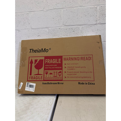 TheiaMo Rectangular LED Lighted Bathroom Mirror, 32"x20" - Gold Frame