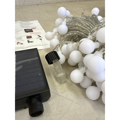 LumosGlow 55FT Solar Warm Light String Lights 100LED, 1200mAh 8 Modes IP67