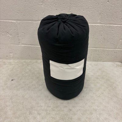 Mainstays Queen Comforter w 2 Pillow Shams Plain Design Tiny X's Stitching Black