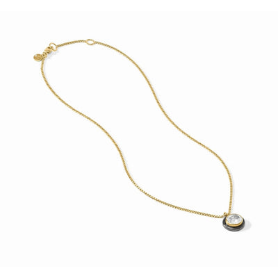 Julie Vos Tribeca Delicate Necklace, 24K Gold Plated, Adjustable Cubic Zirconia