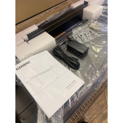 FLEXISPOT Standing Desk w Drawer 48"×24" Electric Stand Up w USB Port Brown UD1B