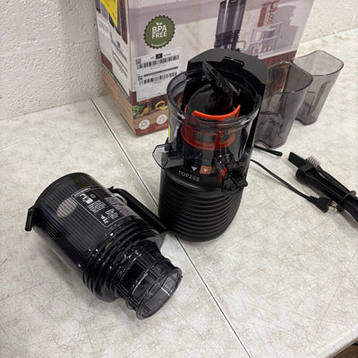 Topzee Self feeding Slow Masticating Juicer, One Speed JE120-32M00B