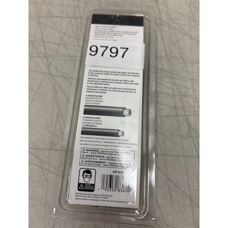 DieHard Battery Cable Top Post 26" Long 4 Gauge Positive/Negative Terminal 45124