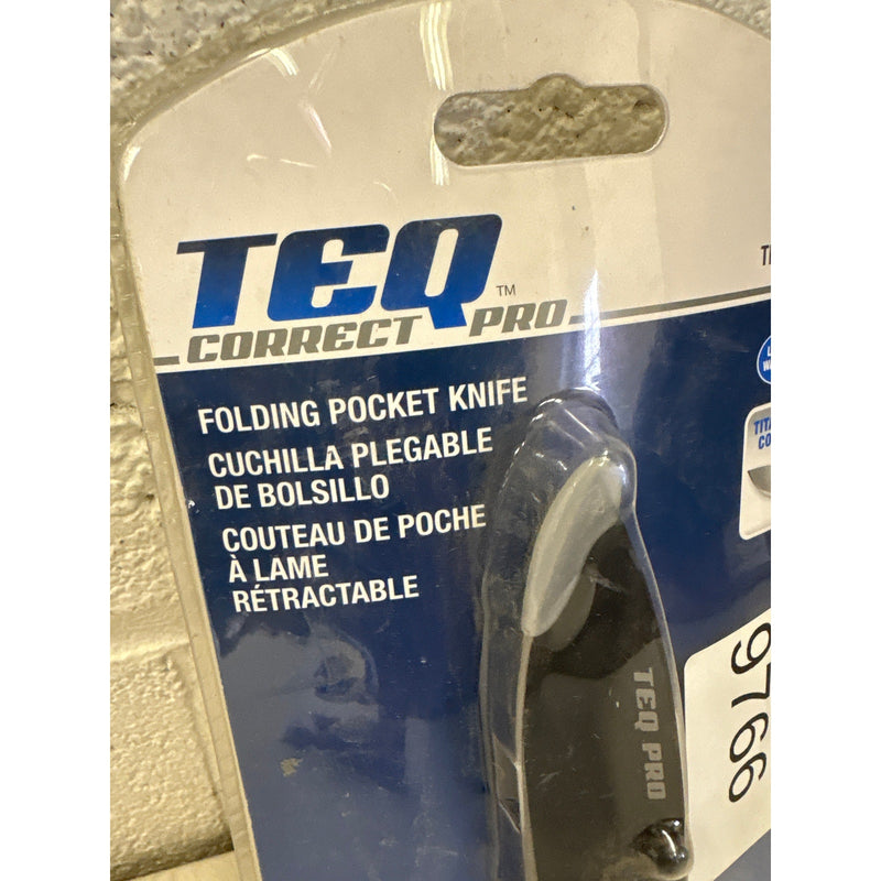 TEQ Correct Professional Folding Pocket Knife Titanium Coated 3.5" Blade TP82882