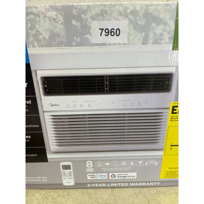 Midea Smart 8,000 BTU Window Air Conditioner, Digital Panel 350 Sq. Ft. - White