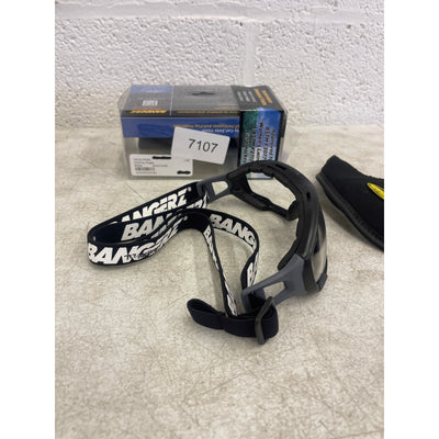 Bangerz Sports Eye Protection HS-Elite PERMANENT AntiFog Black Frame, Clear Lens