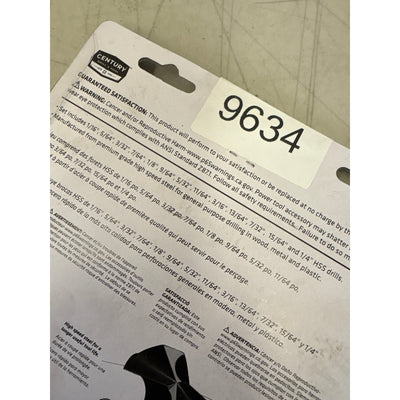 Century Drill High Speed Steel Drill Bit Set 13 Piece 1/16 To 1/4" - 88913