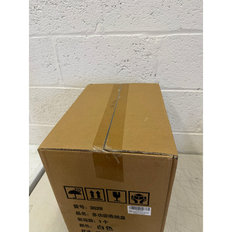 Omeily Large Makeup Organizer & Vanity Case, 3-Layers, Clear Design 13"x12"x8"