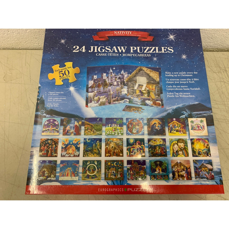 Eurographics Puzzles Nativity 50pc Puzzle 24 Day Advent Calendar