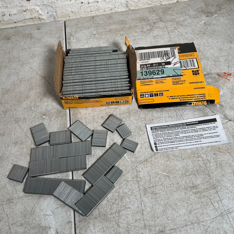 Dewalt 1 in. Leg x 7/32 in. 18-Gauge Crown Glue Collated Steel Staples, 5,000pcs
