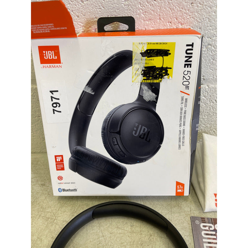 JBL Tune Wireless on-ear headphones - Black, Bluetooth Hands Free Call, 520BT