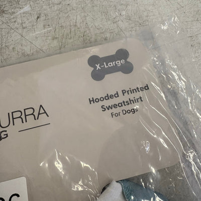 Koolaburra by UGG Pet Hooded Sweatshirt Dog Jacket- 20-21" Collar, Aqua - XL