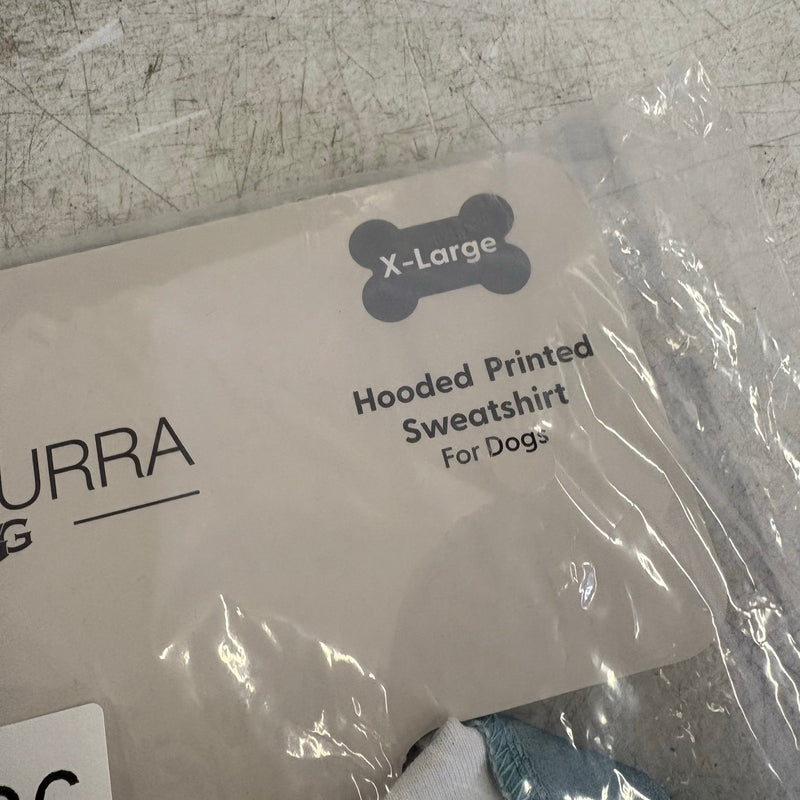 Koolaburra by UGG Pet Hooded Sweatshirt Dog Jacket- 20-21" Collar, Aqua - XL