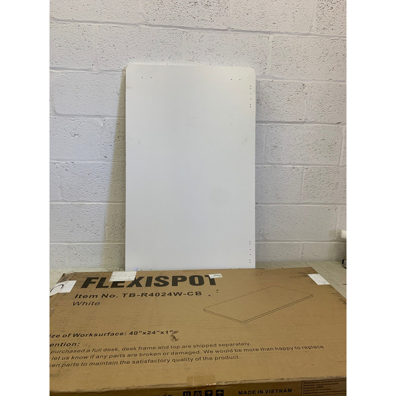Flexispot Desk Top Only No Frame, 40" x 24" x 1" Rectangular Work Surface WHITE