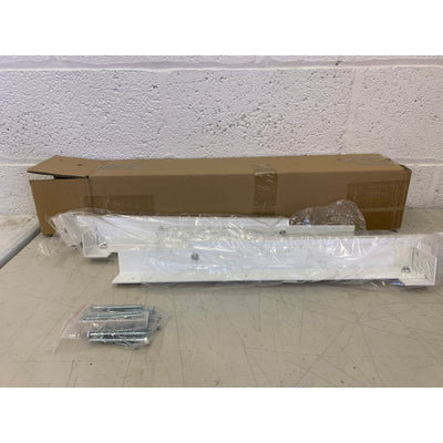 Estantería de pared para garaje de 1,2 m, solo soportes, color blanco, universal, 50,8 cm de profundidad