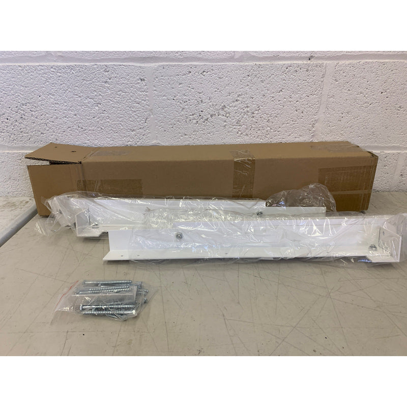 BRACKETS ONLY 4Ft Garage Shelving Wall, White Universal Garage Storage, 20" Deep