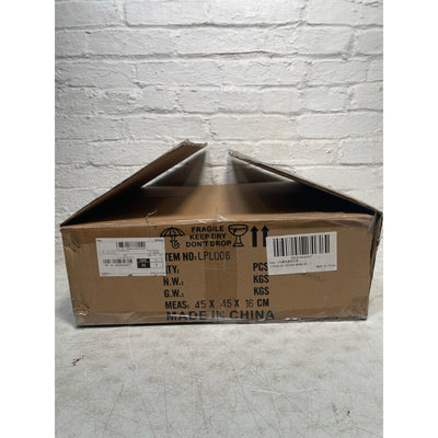 Wellmet Wooden & Black Metal Hanging 4 Light Fixture, 16" W x 10" D x 48 " L