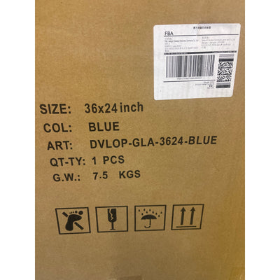 DEVELOP Magnetic Glass Whiteboard, Dry Erase Baard 36" x 24" Blue Frosted, w Markers