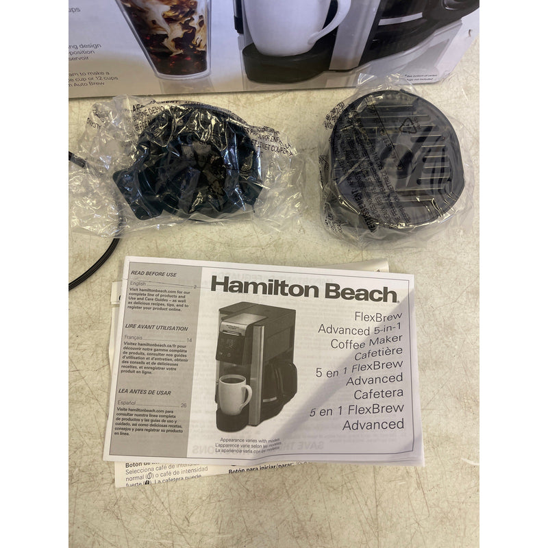 Hamilton Beach FlexBrew Advanced 5-in-1 Coffee Maker, Removable Dual-Position