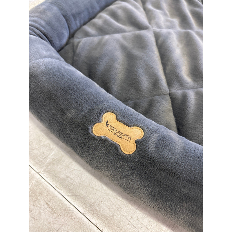 Koolaburra by Ugg Rectangle Dog Bed for Medium Size, 35"x23" Non-Slip, Soft Gray