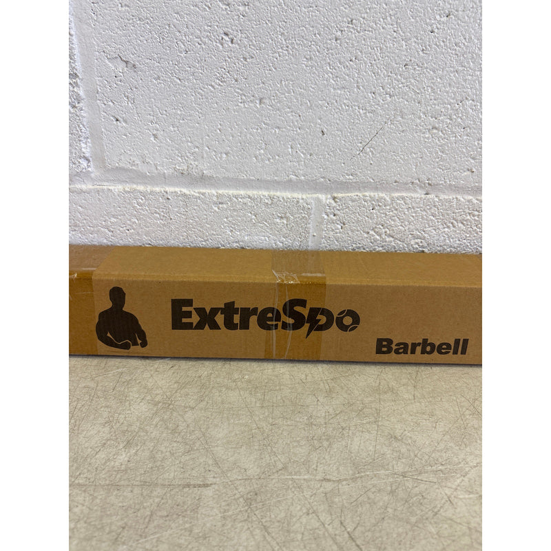ExtreSpo 47" EZ Curl Bar Weight Lifting Bar Hip Thrusts/Squats/Lunges 1" Weights