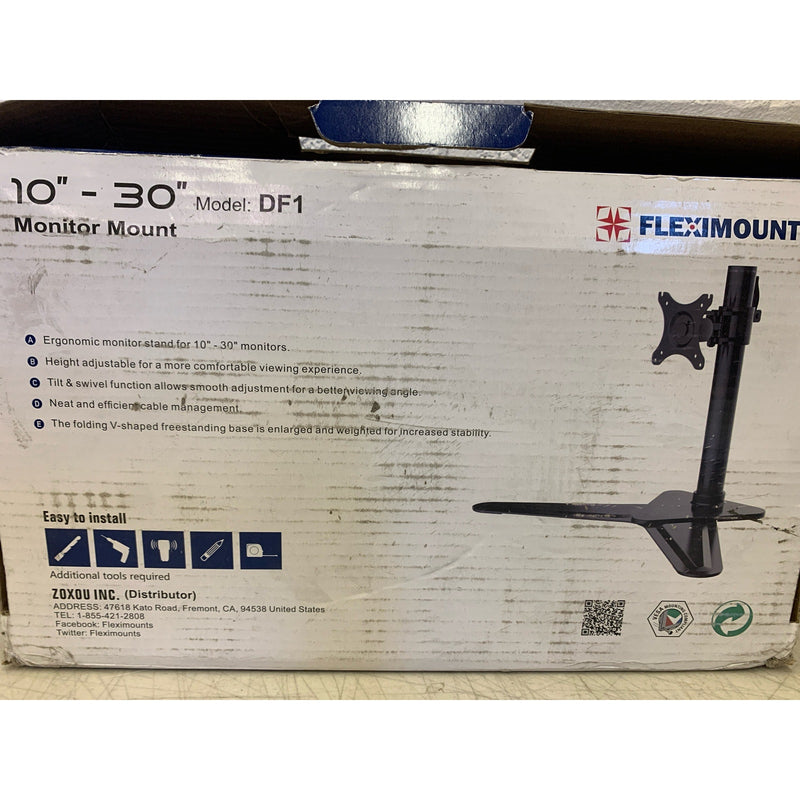 FLEXIMOUNTS DF1 Full Motion Standing Desk Mounts Monitor Stand 10"-30"