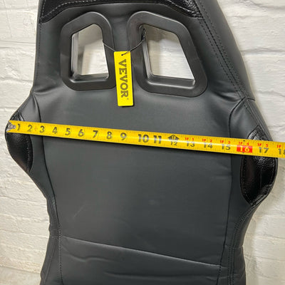 VEVOR Racing Simulator Seat Adjustable Position Black Leather Folding, Universal