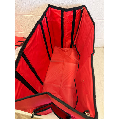 Christmas Ornament Storage Box with Removable Trays, up to 73 ornaments (Red)