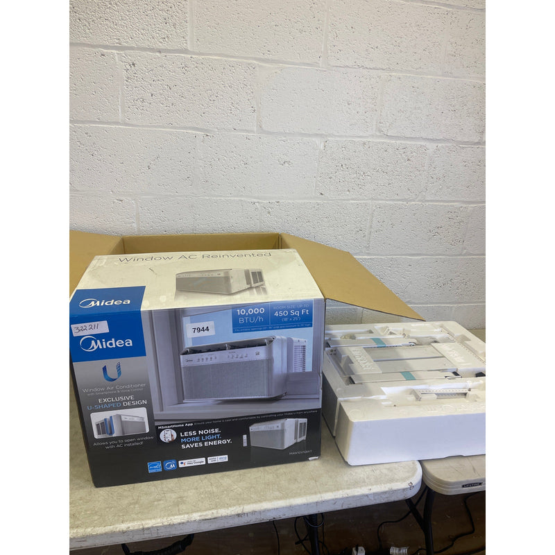 Midea 10,000 BTU Smart Inverter U-Shaped Window Air Conditioner 450 Sq Ft White