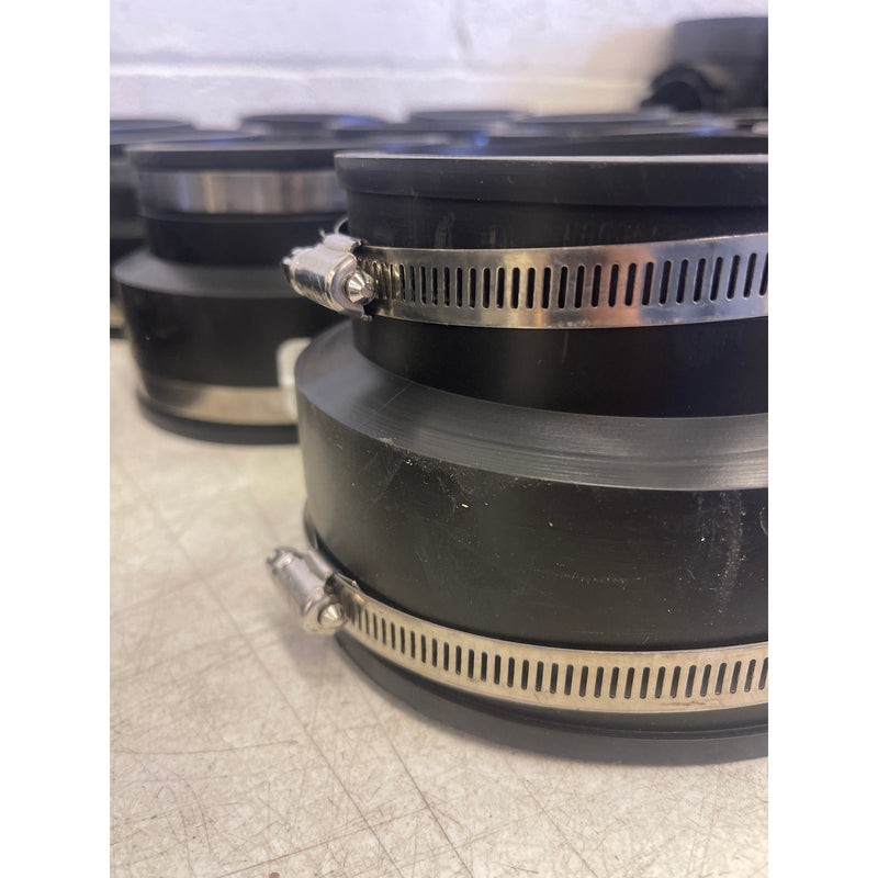 SET-OF-16 Fernco 4 in. Concrete x 4 in. DWV Flexible PVC Coupling Rustproof PVC