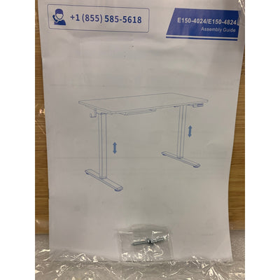 FLEXISPOT Standing Desk Electric Sit Stand Desk Bamboo & White 40"x24"