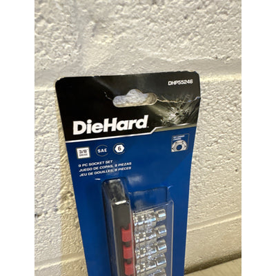 DieHard 3/8" Drive 6-Point Socket Set, SAE, 9-Piece, Hand Tools - DHP55246