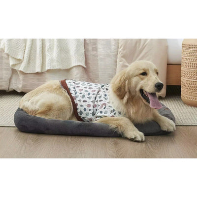 Koolaburra by Ugg Rectangle Dog Bed for Medium Size, 35"x23" Non-Slip, Soft Gray