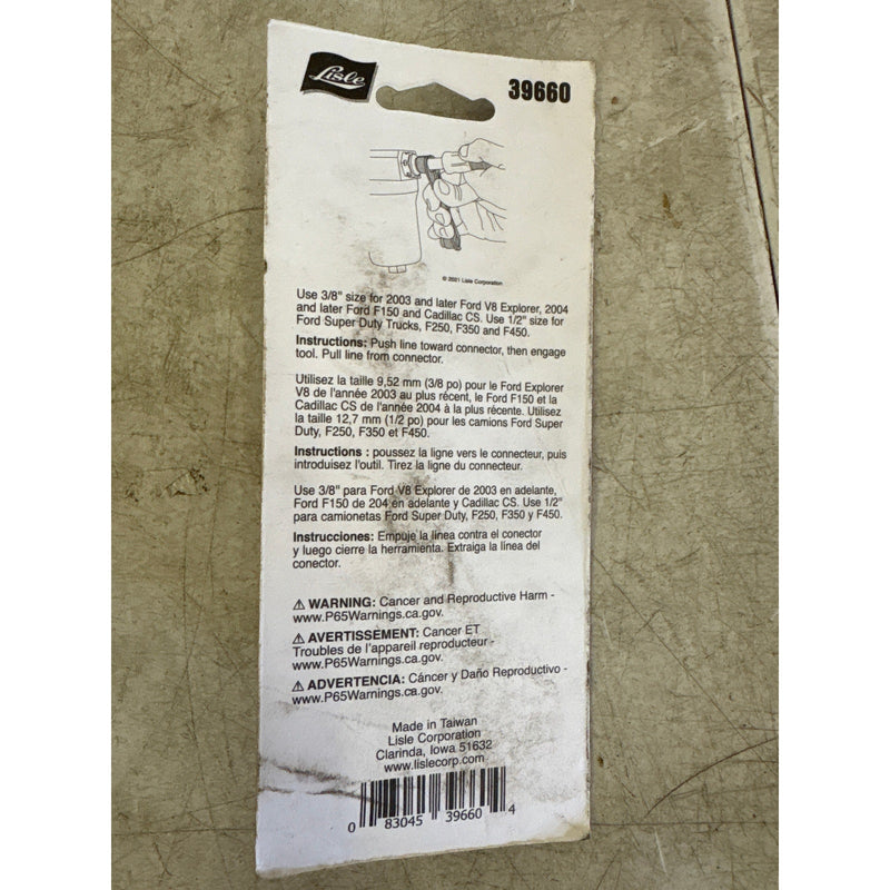 Lisle Transmission Oil Cooler Scissors 3/8" x 1/2" Two Sides, Hand Tools - 39660