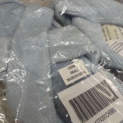 LOT-OF-24 Criss Cross Slippers SMALL, Memory Foam, Rubber Bottom - Blue / White