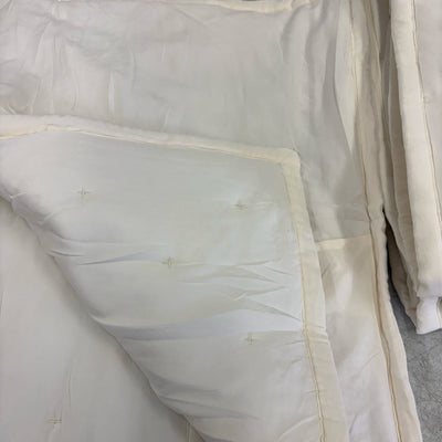 Mainstays Queen Comforter w 2 Pillow Shams Plain Design Tiny X's Stitching - Tan