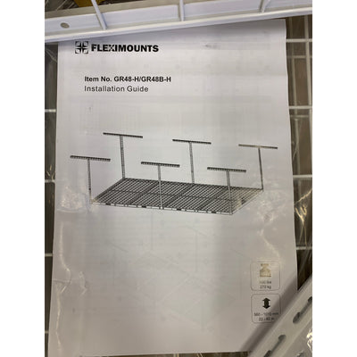 FLEXIMOUNTS 4'X8' Heavy Duty Overhead Adjustable Ceiling Storage w Hook Set