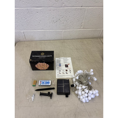 LumosGlow 55FT Solar Warm Light String Lights 100LED, 1200mAh 8 Modes IP67