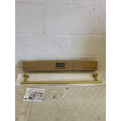 JQK Bath Towel Bar, 27" Brushed Light Gold Towel Rack Bathroom Stainless Steel
