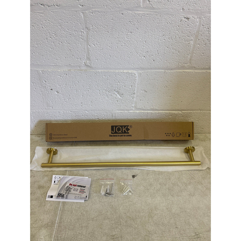 JQK Bath Towel Bar, 27" Brushed Light Gold Towel Rack Bathroom Stainless Steel
