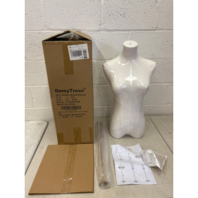 DamyTroso Female Mannequin Torso, Dress Form for Sewing 55-71" Height Adjustable