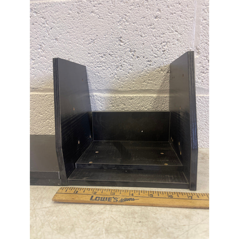 Wooden Desk Office Shelving Unit, 27" x  8" Organizer, Black Wood Finish