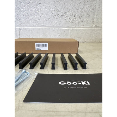 Goo-Ki 12-Pack 3-3/4" Hole Center Cabinet Pulls Black, Drawer Hardware Cabinets