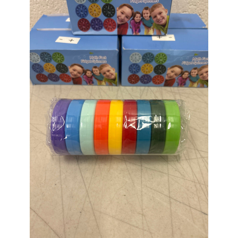5-Sets Math Fidget Spinners Educational Toys Addition & Subtraction 9-pcs / Set
