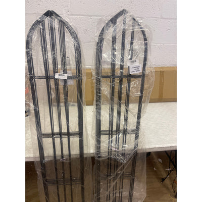 SCENDOR 6-Pack Garden Trellis for Vines and Climbing Plants Outdoor - Black