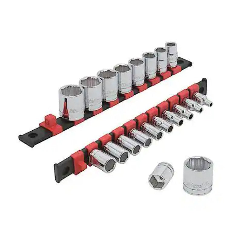 DieHard 20-Piece 1/4" and 3/8" Drive Anti-Slip Socket Set, SAE, - DHP55314