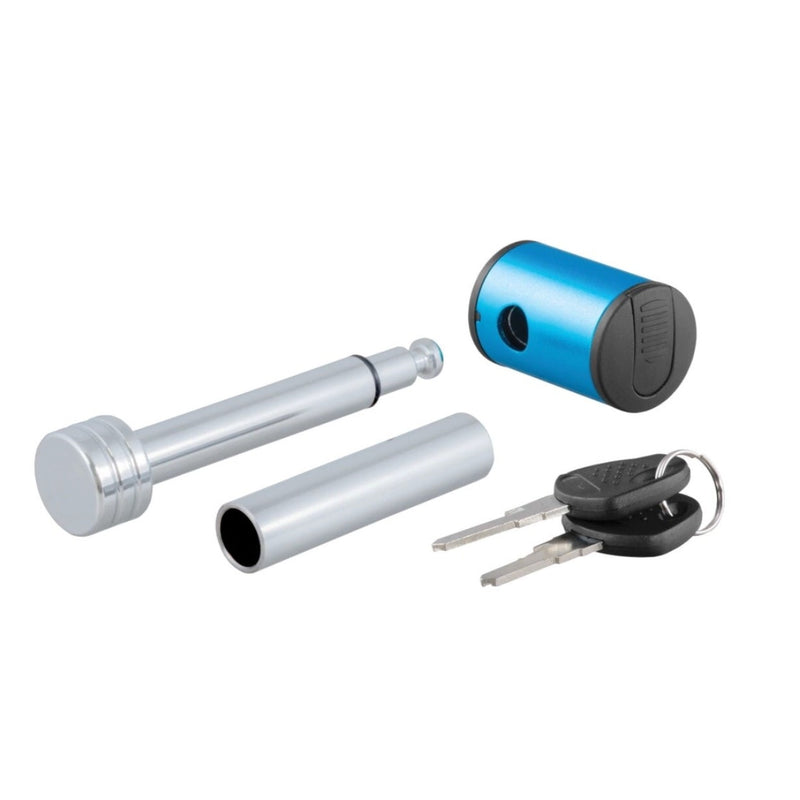 CURT 1/2" Hitch Lock with 5/8" Adapter (1-1/4" or 2" Receiver, Right-Angle)